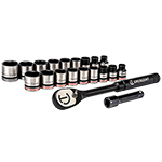 Crescent Tools 20 Pieces - X10 3/8" Drive 6 Point Standard SAE/Metric Mechanics Tool Set - CSWS38B ET15176